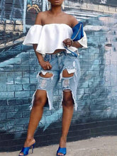 Zerrissene Jeansshorts